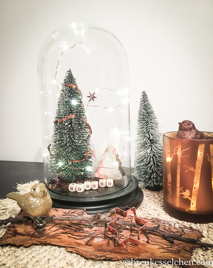 2 von 24 DIY Einfache Weihnachtsdeko mit Glasglocke und Lichterkette – Simple Geschenkideen für Spontane